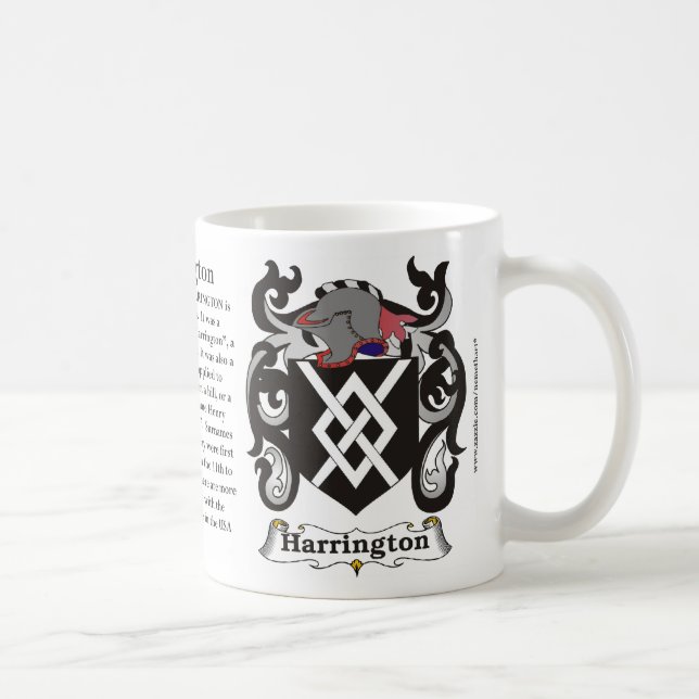 Harrington Family Coat of Arms Mug (Right)