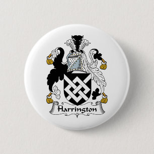Harrington Family Crest 6 Cm Round Badge