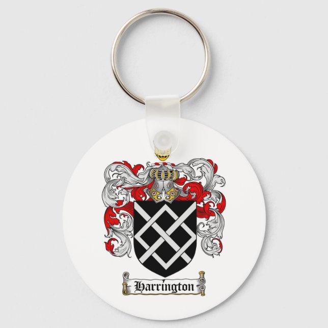 HARRINGTON FAMILY CREST -  HARRINGTON COAT OF ARMS KEY RING (Front)
