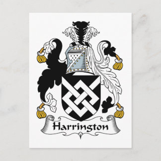 Harrington Family Crest Postcard