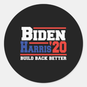 Harris 2020 - Build Back Better Classic Round Sticker