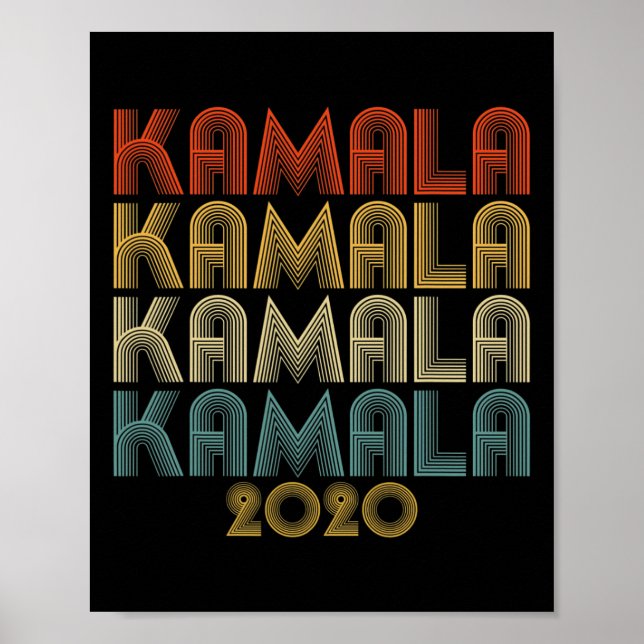 Harris 2020 Election Retro 60s 70s  Poster (Front)