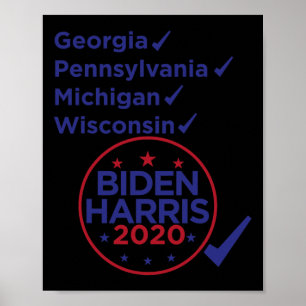 Harris 2020 Joe Biden Kamala Harris Democrat Victo Poster