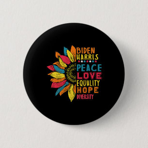 Harris 2020 Peace Love Equality Hope Diversity 1 6 Cm Round Badge