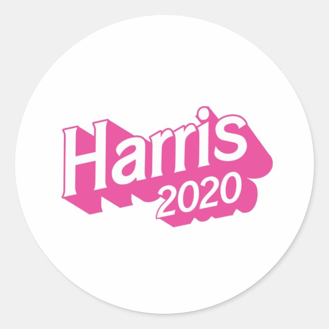 Harris 2020 Pink Pride Classic Round Sticker (Front)