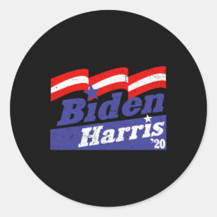 Harris 2020 President Vice Pres Distressed Joe Kam Classic Round Sticker