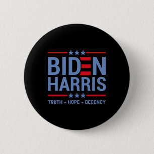 Harris 2020 Truth Hope Decency 6 Cm Round Badge