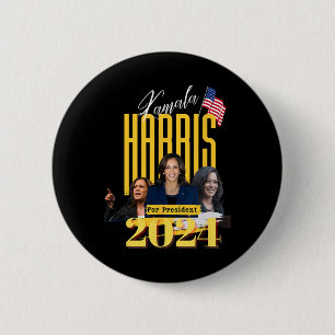 Harris 2024 6 cm round badge