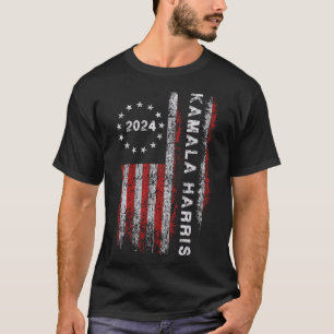 Harris 2024 American Flag Kamaka Supporter 1  T-Shirt