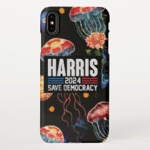 Harris 2024 Campaign Phone Case with Jellyfish Des