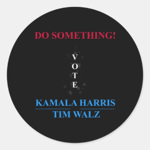 Harris 2024 Election - Michelle Obama Do Something Classic Round Sticker