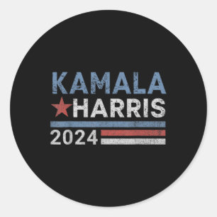 Harris 2024 For President Election Campaign  Classic Round Sticker