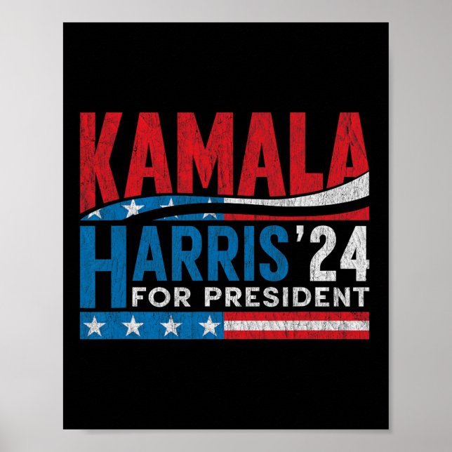 Harris 2024 For President Election Voting For Kama Poster (Front)