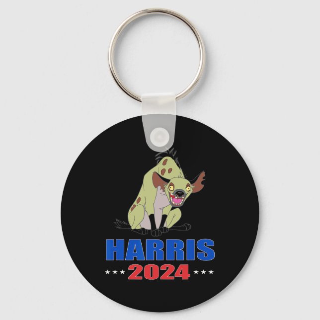 Harris 2024 Funny Hyena  Key Ring (Front)