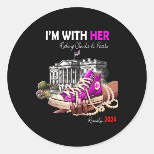 Harris 2024 I'm With Her Rocking Classic Round Sticker