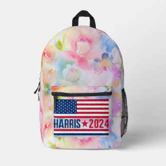 **Harris 2024 Pastel Tie-Dye Backpack**  Printed Backpack