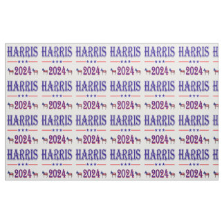 Harris 2024 Pres Democrat Donkeys USA Flag Fabric
