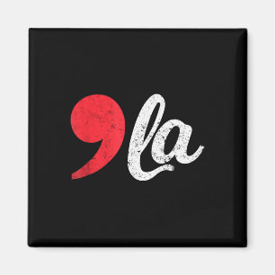 Harris 2024 President Distressed Comma La Funny 1 Magnet