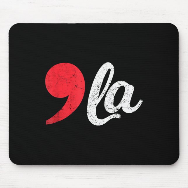 Harris 2024 President Distressed Comma La Funny 1  Mouse Pad (Front)