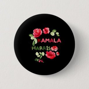 Harris 2024 President Women Funny America Election 6 Cm Round Badge