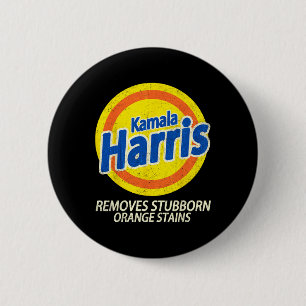 Harris 2024 Removes Stubborn Orange Stains Funny 6 Cm Round Badge