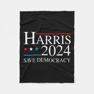 Harris 2024 Save Democratic Election Campaign Us F Fleece Blanket