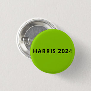 Harris 2024 simple modern custom text brat green 3 cm round badge
