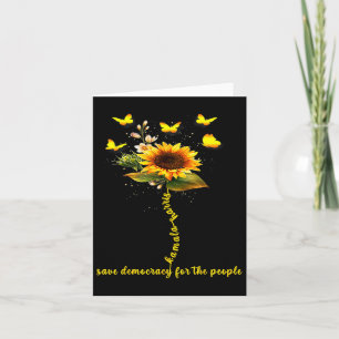 Harris 2024 Sunflower Save Democracy For The Peopl Card