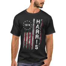 Harris 2024 Vintage Voting American Flag