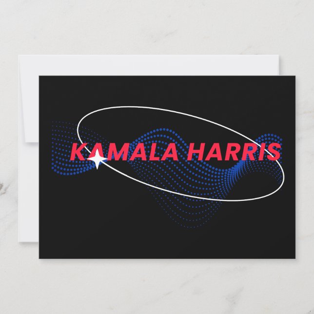 Harris 2024 Vote Blue Customisable Invitation (Front)