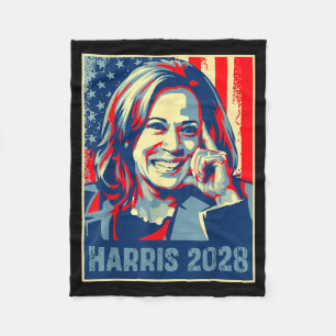 Harris 2028 Vote President Kamala Harris Election Fleece Blanket