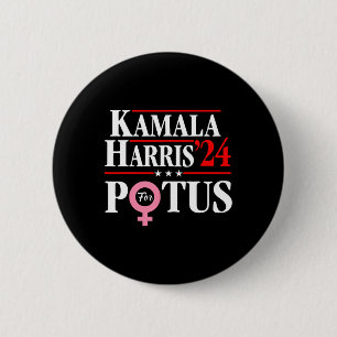 Harris 24 For President 2024 Kamala For Women Girl 6 Cm Round Badge