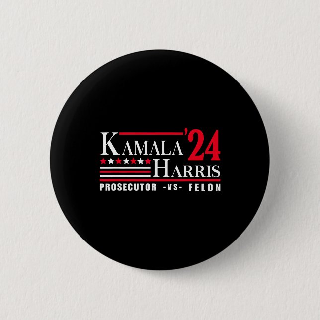 Harris 24 Prosecutor Vs Felon  6 Cm Round Badge (Front)