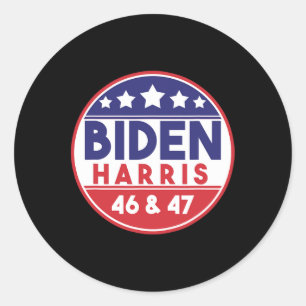 Harris 46 47 Democrat Merchandise Biden Harris Classic Round Sticker