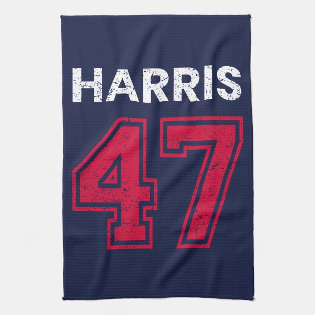 Harris 47 I - Kamala Harris For President Tea Towel (Vertical)