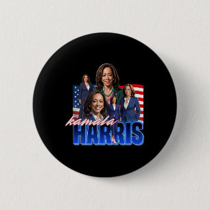 Harris American Flag Bootleg 6 Cm Round Badge