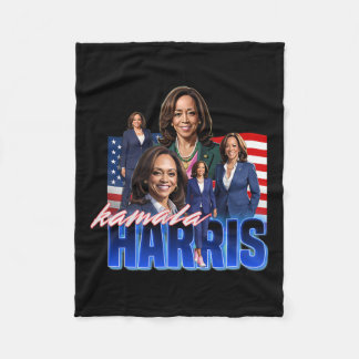 Harris American Flag Bootleg Fleece Blanket
