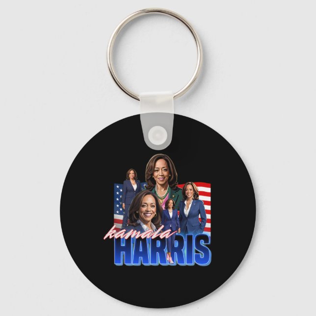 Harris American Flag Bootleg  Key Ring (Front)