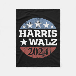 Harris & Tim Walz For President 2024 Campaign Fleece Blanket