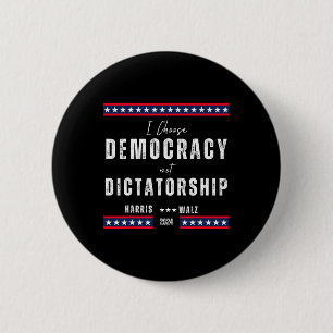 Harris & Tim Wheimer 2024 - Democracy Over Dic 6 Cm Round Badge