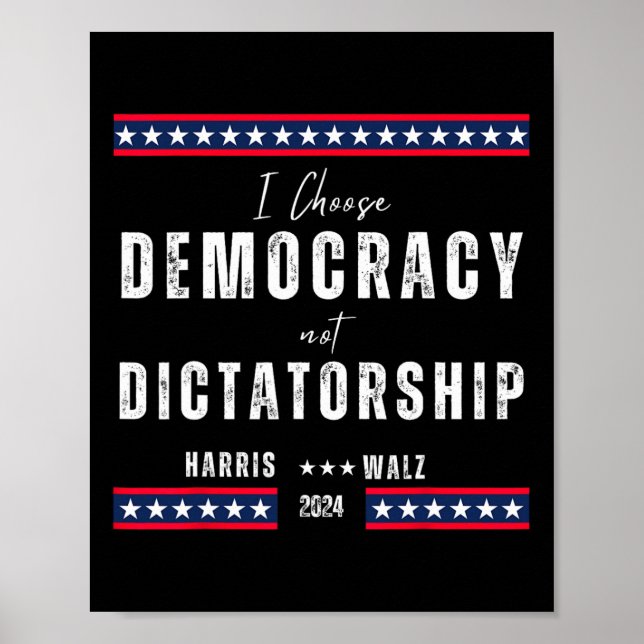 Harris &amp; Tim Wheimer 2024 - Democracy Over Dic Poster (Front)