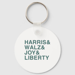 Harris And W And Joy And Liberty Shirt Kamala Harr Key Ring