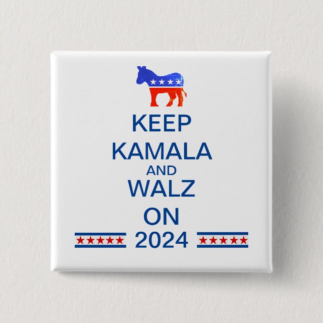 Harris and Walz 2024 Button (Front)