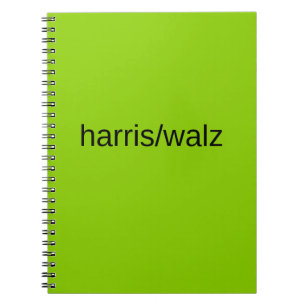 harris and walz summer 2024 green residential notebook