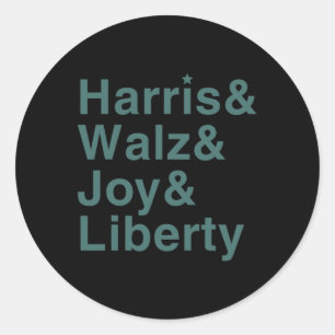 Harris And Wheimer And Joy And Liberty Shirt Kamal Classic Round Sticker