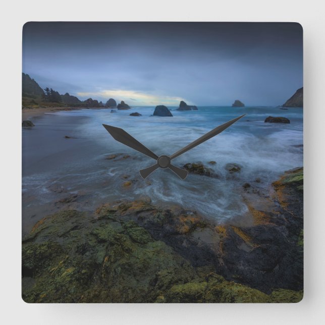 Harris Beach State Park | Oregon Square Wall Clock (Front)