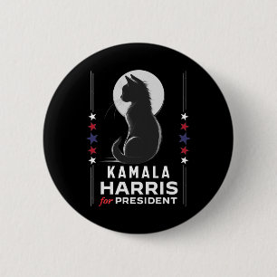 Harris Cat Ladies Vote Positive Funny 2024  6 Cm Round Badge