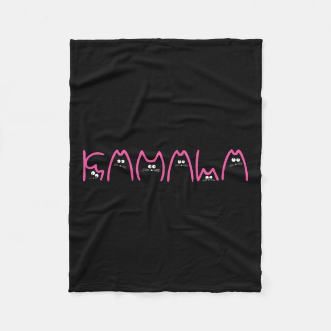 Harris Cat Lettering Positive Funny 13  Fleece Blanket (Front)