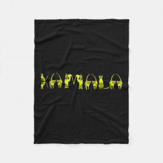 Harris Cat Lettering Positive Funny 15  Fleece Blanket