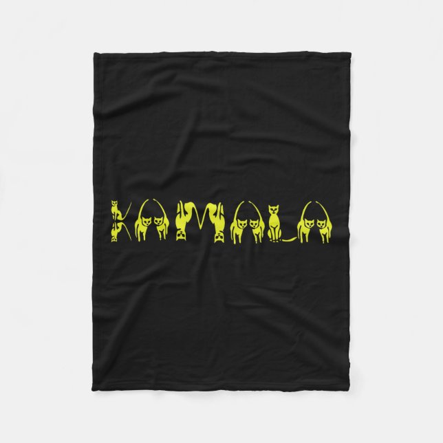 Harris Cat Lettering Positive Funny 15  Fleece Blanket (Front)